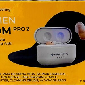Audien ATOM PRO2Wireless Rechargeable Hear Aid Premium Compact design